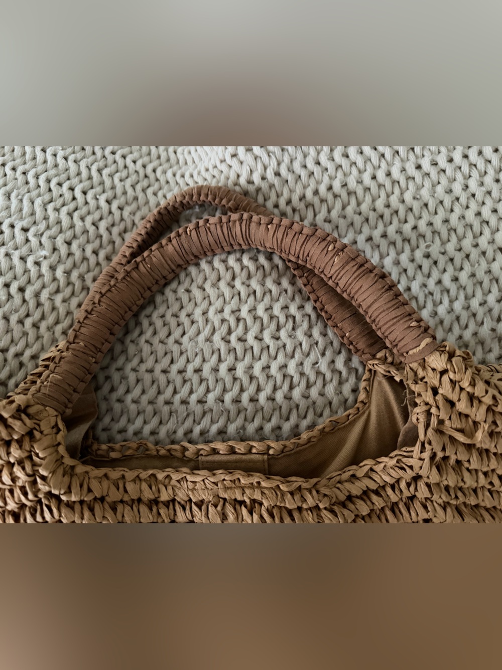 Fallon & Royce Mel straw and suede bag - Picture 15 of 16